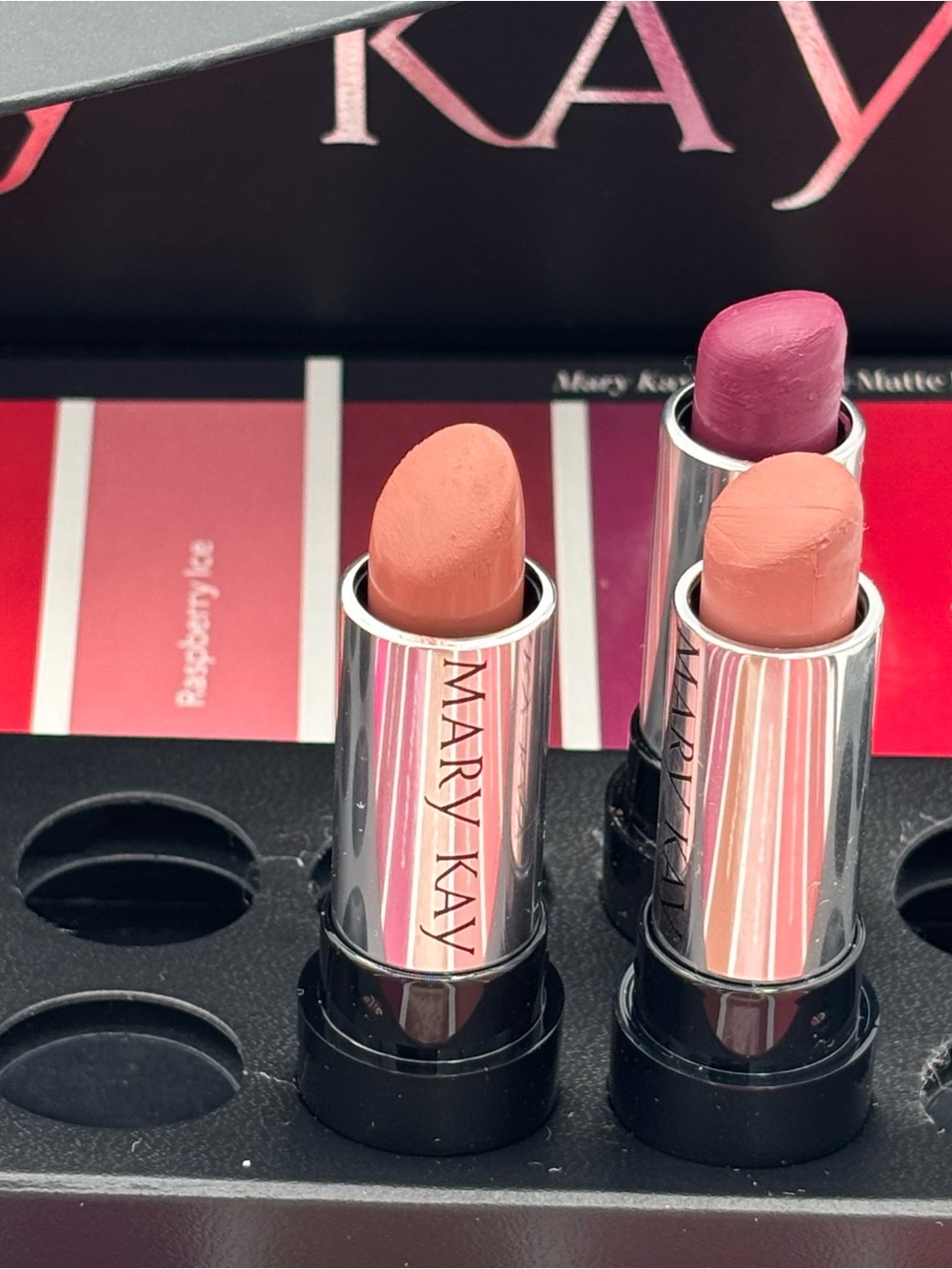 Mary Kay Lipstick Trio - Peach, Nude & Berry